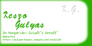 keszo gulyas business card